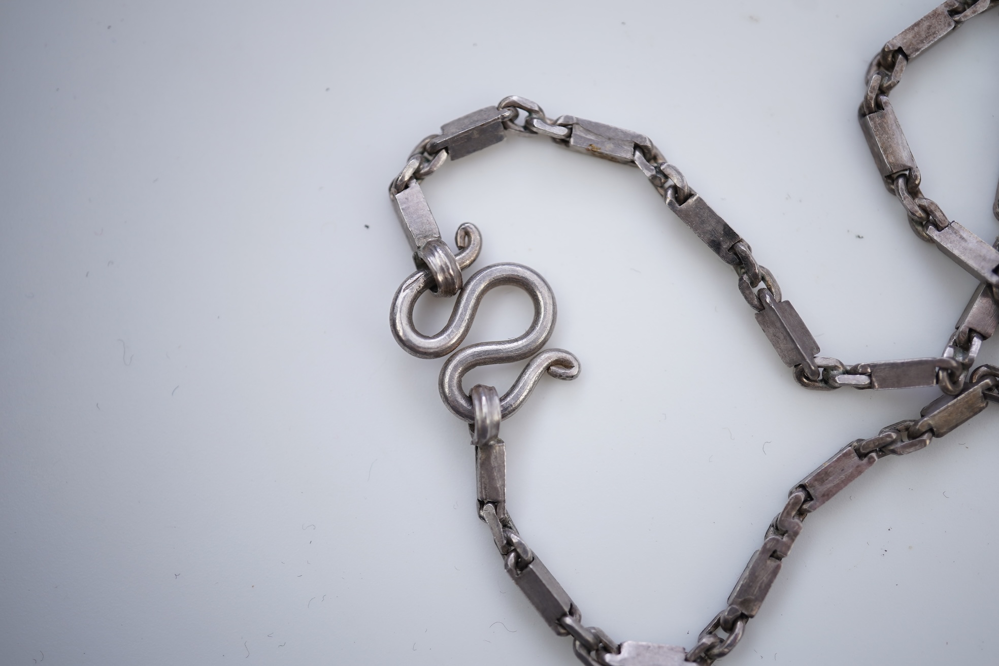 An Arts & Crafts silver and amber necklace, Denmark or Norway, mid 20th century